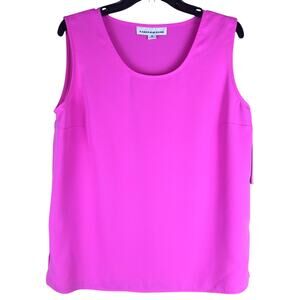 CAROLINE ROSE Sleeveless Top Size M Pink SN CPS101 Made in USA